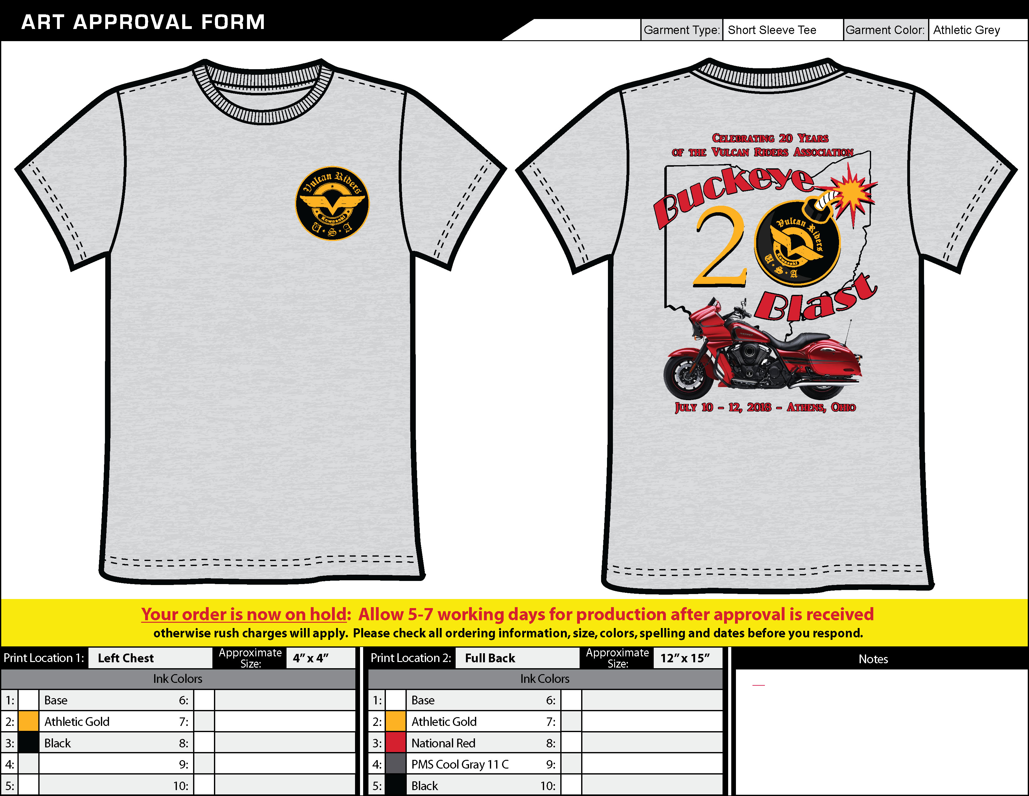 2018 Buckeye Blast Rally Shirts
